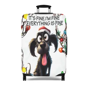 Luggage Cover, Dog I'm Fine everything is fine, awd-1163