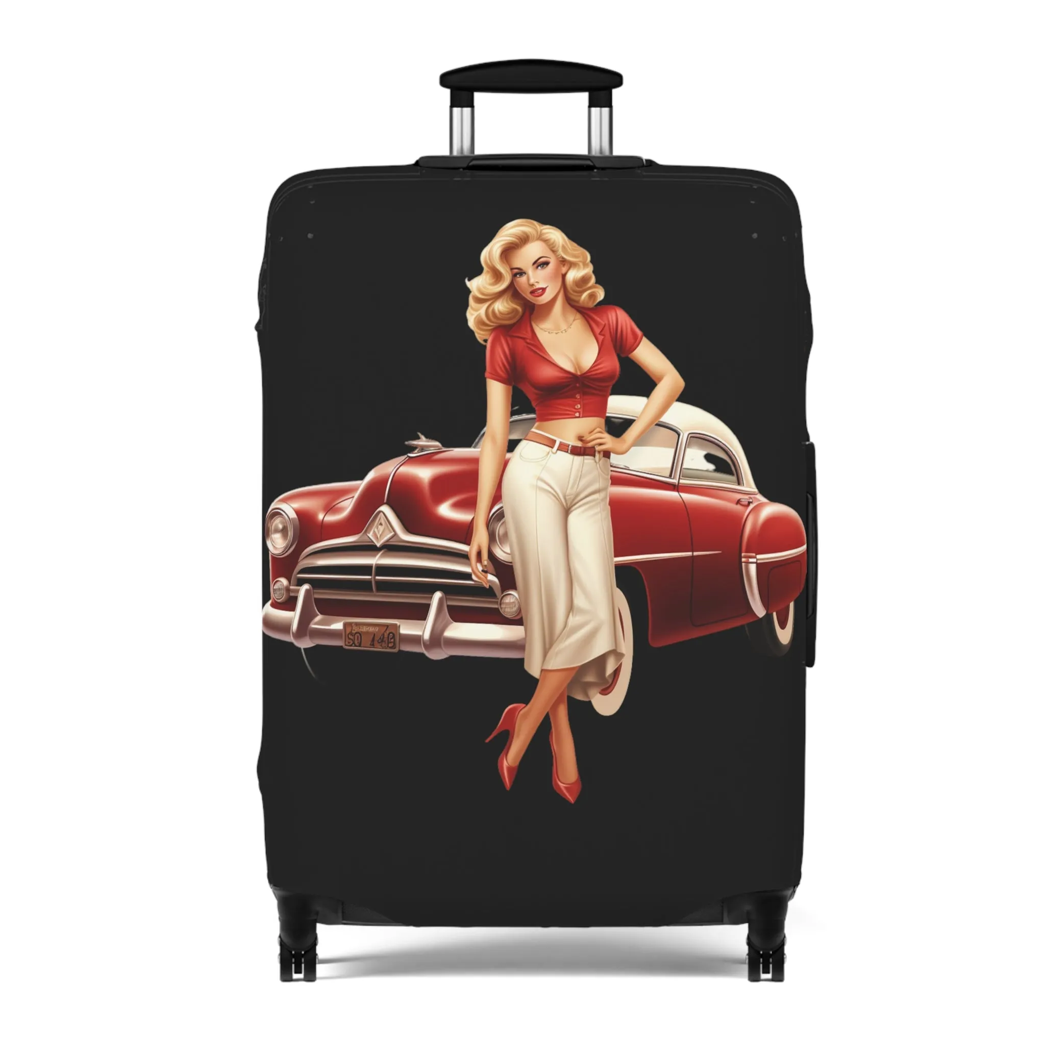 Luggage Cover, Rockabilly, Vintage Car, awd-4041