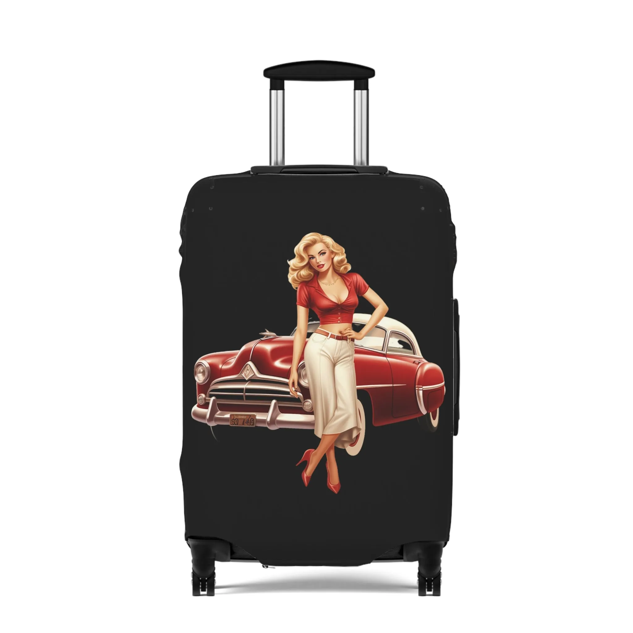 Luggage Cover, Rockabilly, Vintage Car, awd-4041