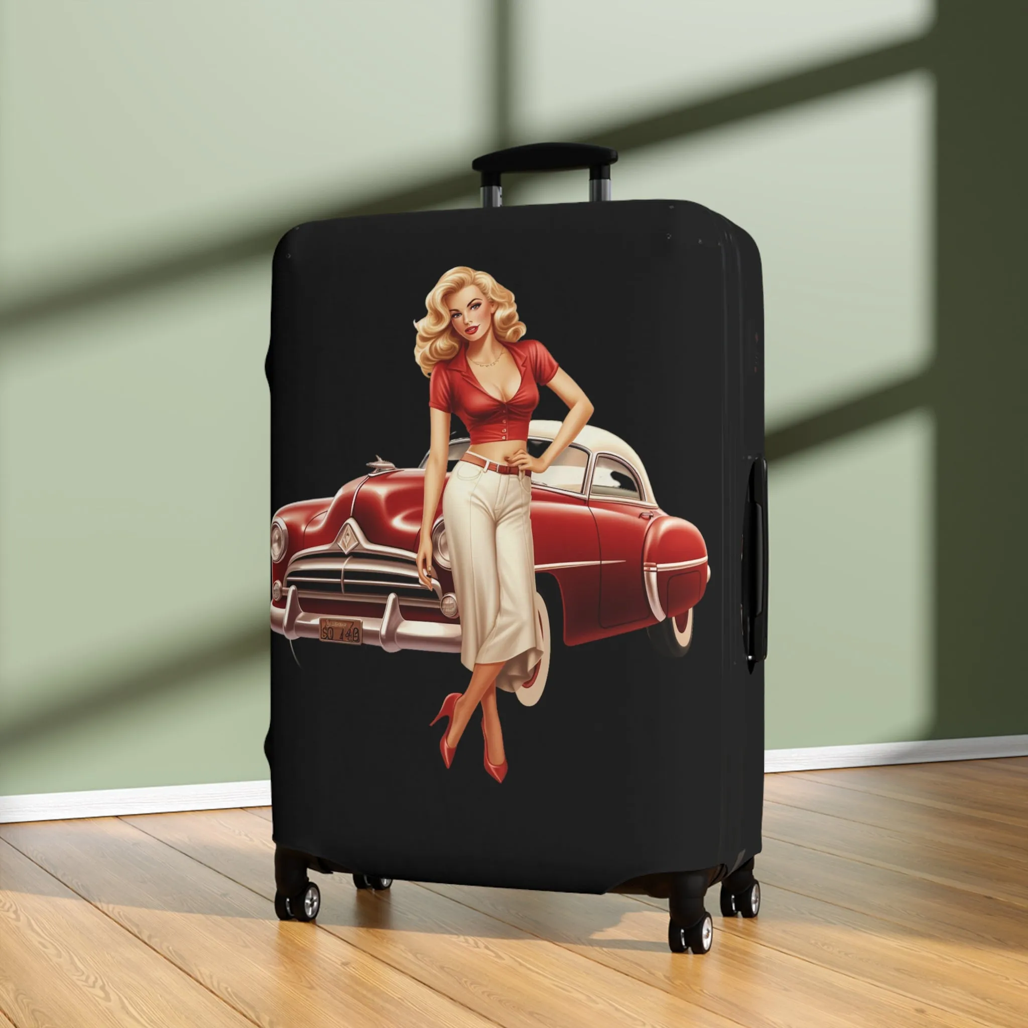 Luggage Cover, Rockabilly, Vintage Car, awd-4041