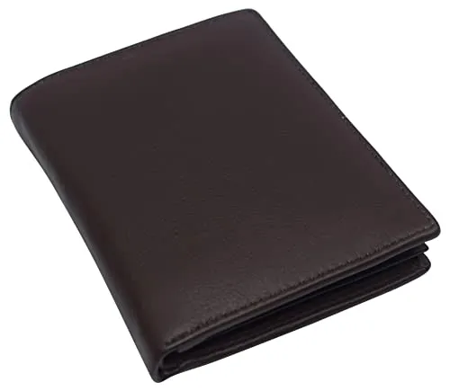 Marshal Bifold Genuine Leather RFID Blocking Wallet For Men Card Slots, 2 Bill Compartments, ID Windows, Money,