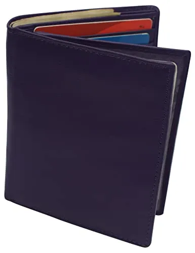 Marshal Bifold Genuine Leather RFID Blocking Wallet For Men Card Slots, 2 Bill Compartments, ID Windows, Money,