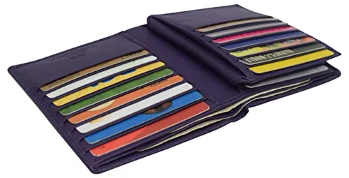 Marshal Bifold Genuine Leather RFID Blocking Wallet For Men Card Slots, 2 Bill Compartments, ID Windows, Money,