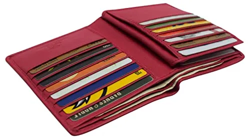 Marshal Bifold Genuine Leather RFID Blocking Wallet For Men Card Slots, 2 Bill Compartments, ID Windows, Money,