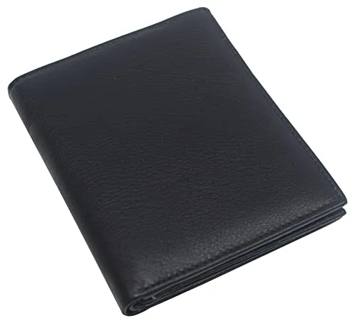 Marshal Bifold Genuine Leather RFID Blocking Wallet For Men Card Slots, 2 Bill Compartments, ID Windows, Money,