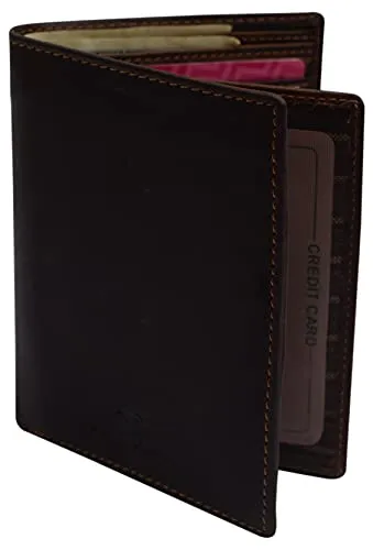 Marshal Bifold Genuine Leather RFID Blocking Wallet For Men Card Slots, 2 Bill Compartments, ID Windows, Money,