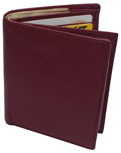 Marshal Bifold Genuine Leather RFID Blocking Wallet For Men Card Slots, 2 Bill Compartments, ID Windows, Money,