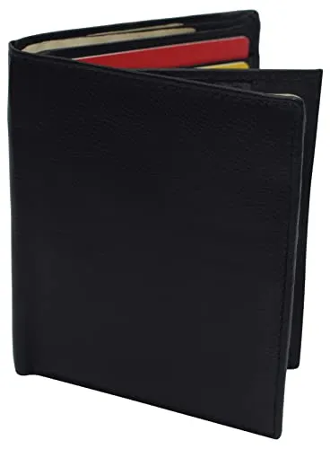 Marshal Bifold Genuine Leather RFID Blocking Wallet For Men Card Slots, 2 Bill Compartments, ID Windows, Money,