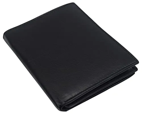 Marshal Bifold Genuine Leather RFID Blocking Wallet For Men Card Slots, 2 Bill Compartments, ID Windows, Money,