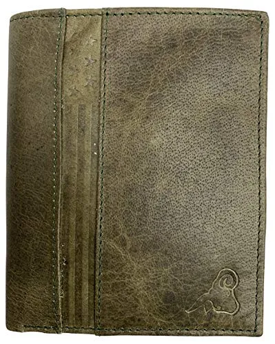 Marshal Bifold Genuine Leather RFID Blocking Wallet For Men Card Slots, 2 Bill Compartments, ID Windows, Money,