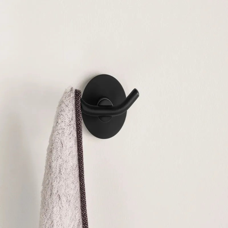 Moen Arlys 2.875 in. W X 3 in. L Matte Black Double Robe Hook