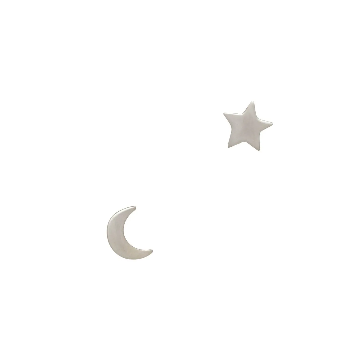 Moon & Star Tiny Stud Earrings