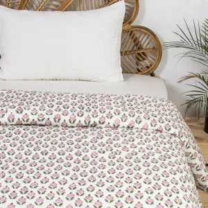 Multicolor Floral Printed Pure Cotton Machine Bed Quilts