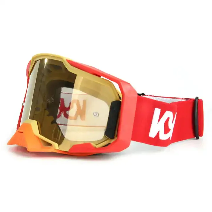 Outdoor Sport Motorbike Glasses Orange Anti Fog Motocross Goggles Motorcycle Goggles For Eye Protect