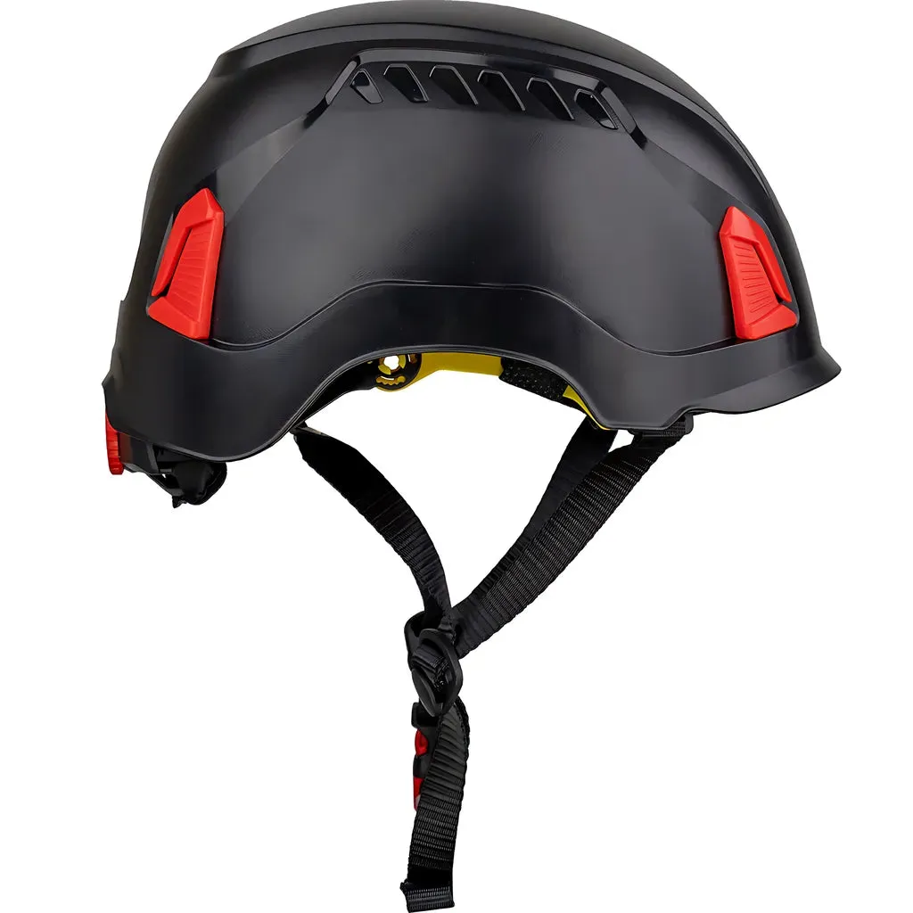 PIP 280-HP1491RM-11 Industrial Climbing Helmet with Mips Technology, ABS Shell, EPS Foam Impact Liner, HDPE Suspension, Wheel Ratchet Adjustment and 4-Point Chin Strap