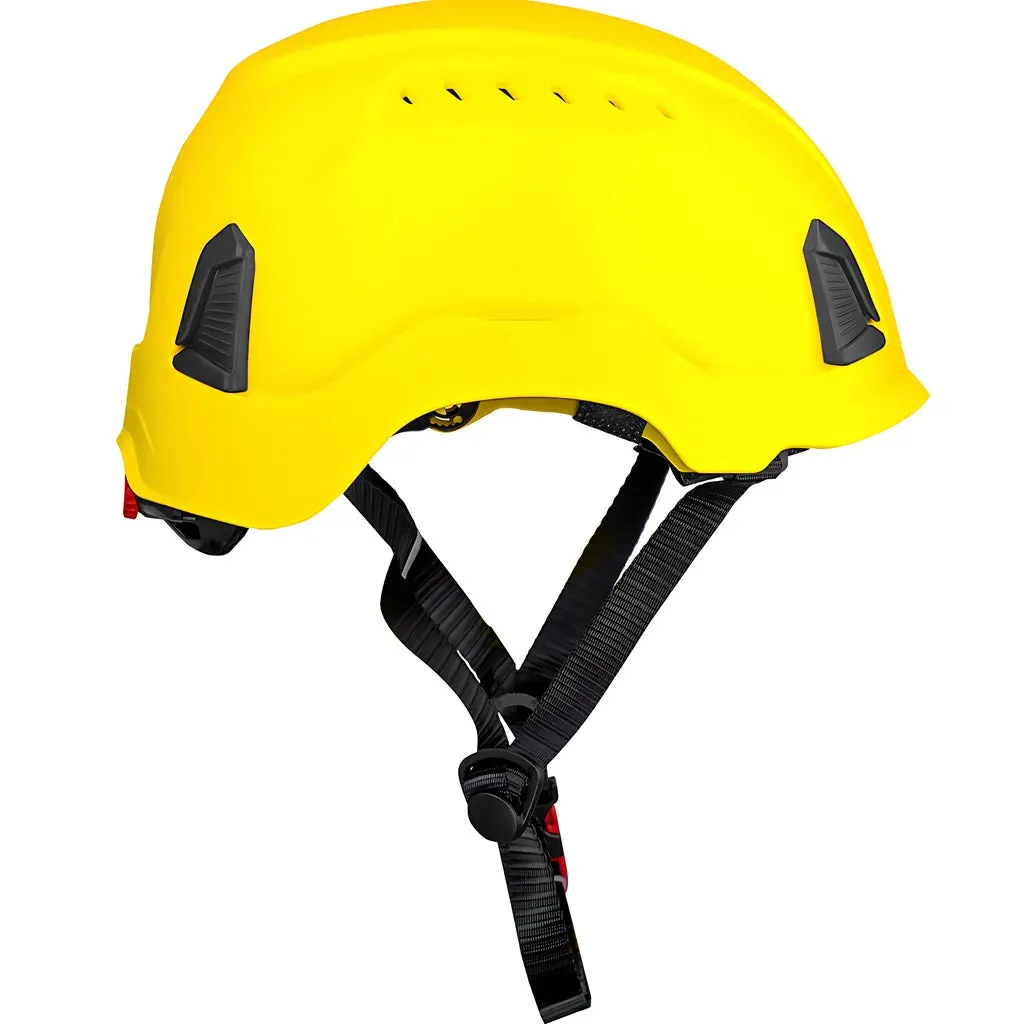 PIP 280-HP1491RVM-02 Vented, Industrial Climbing Helmet with Mips Technology, ABS Shell, EPS Foam Impact Liner, HDPE Suspension, Wheel Ratchet Adjustment and 4-Point Chin Strap