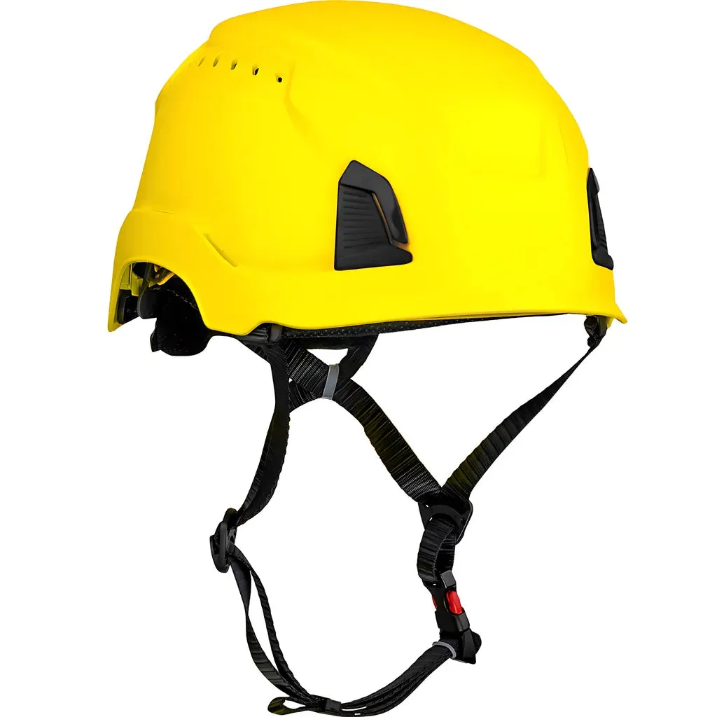 PIP 280-HP1491RVM-02 Vented, Industrial Climbing Helmet with Mips Technology, ABS Shell, EPS Foam Impact Liner, HDPE Suspension, Wheel Ratchet Adjustment and 4-Point Chin Strap