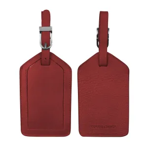 Red Leather Luggage Tag