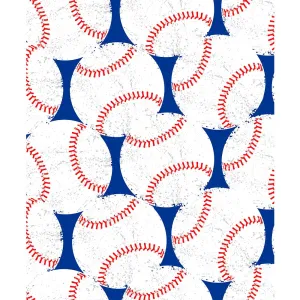 Red, White & Blue Baseball Printed Backdrop