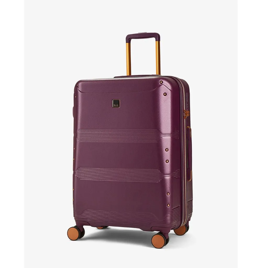 Rock Mayfair 3 Piece Hardsided Exp Luggage - Purple