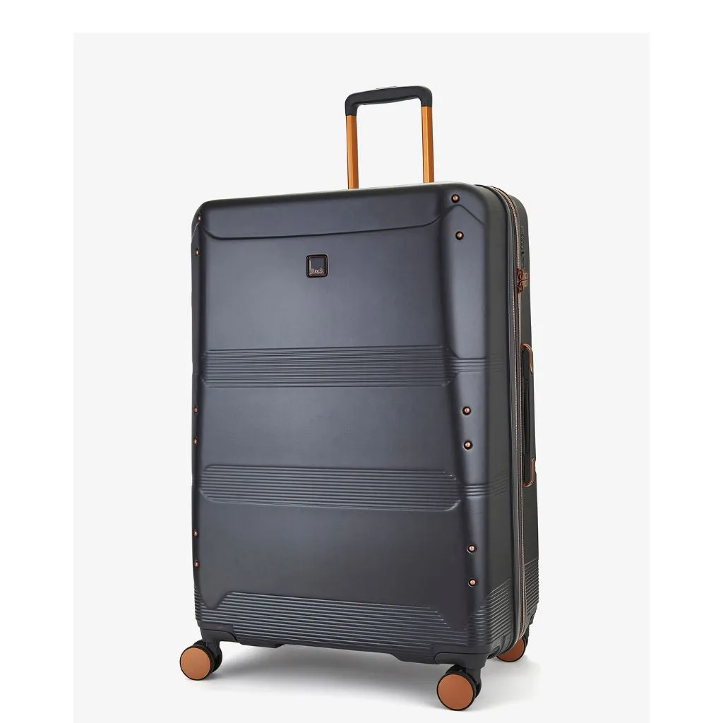 Rock Mayfair 77cm Large Hardsided Exp Luggage - Charcoal