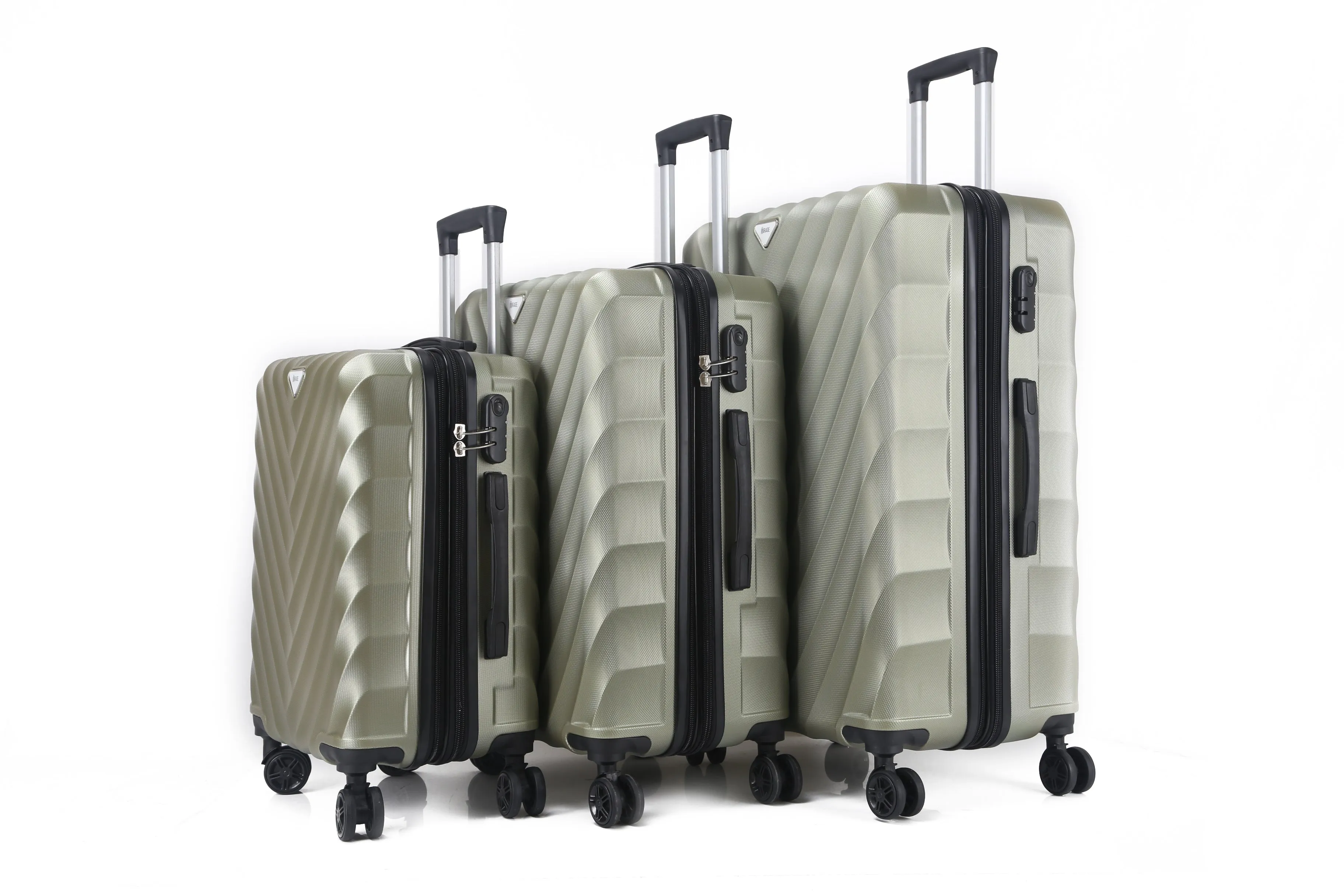 Ryan ABS Hard shell Lightweight 360 Dual Spinning Wheels Combo Lock 28" 24", 20" 3 Piece Luggage Set