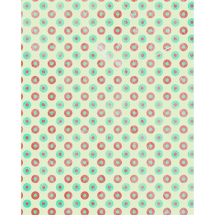 Seafoam & Pink Polka Dots Printed Backdrop