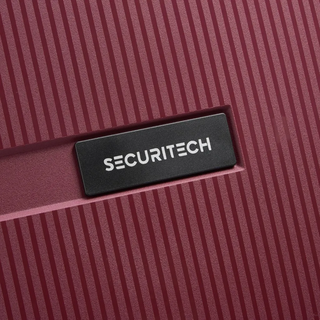 Securitech By Delsey Stone 66cm Medium Hardsided Luggage Burgundy