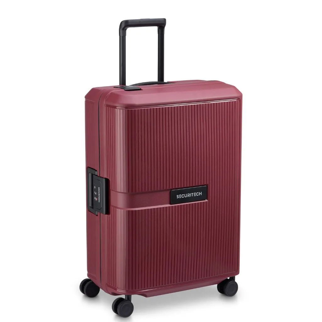 Securitech By Delsey Stone 66cm Medium Hardsided Luggage Burgundy