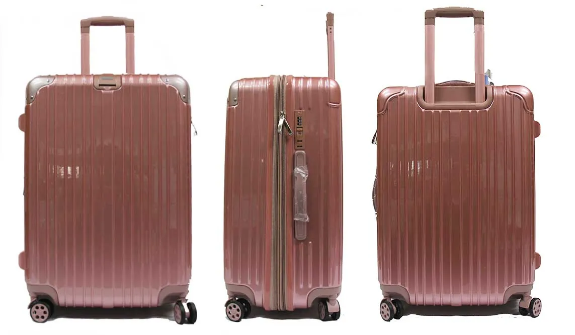 Sleek Expandable Polycarbonate Luggage with Spinner Wheels and Recessed Safe Skies TSA Lock