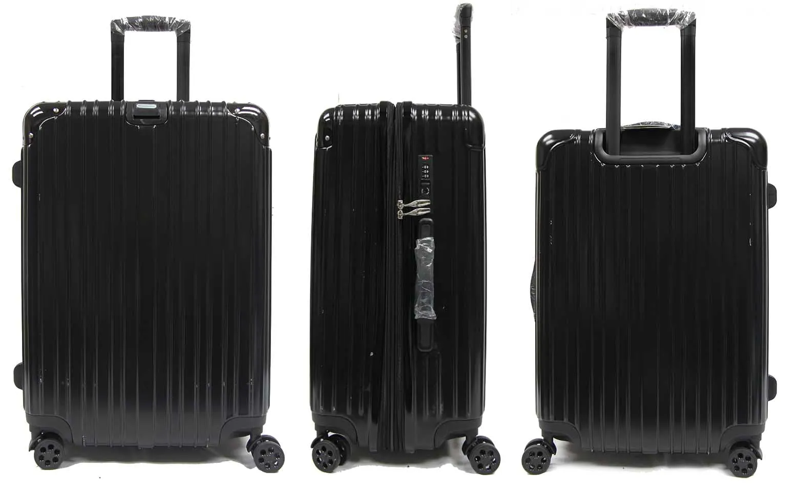 Sleek Expandable Polycarbonate Luggage with Spinner Wheels and Recessed Safe Skies TSA Lock