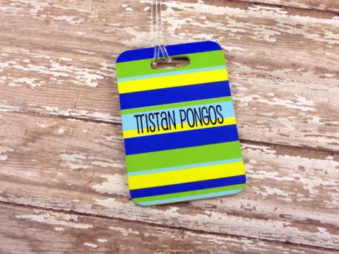 Striped Bag/Luggage Tags Set of 2