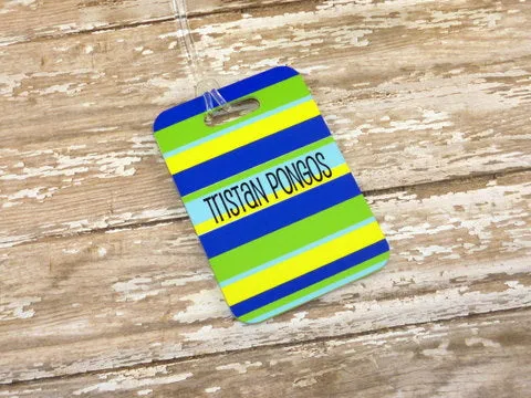 Striped Bag/Luggage Tags Set of 2