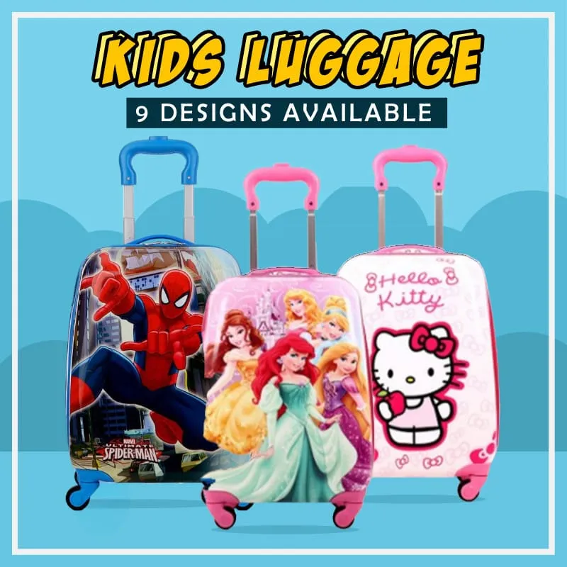 Super Character Trolley Suitcase for Kids – Vibrant Rolling Luggage for Adventures and Travel