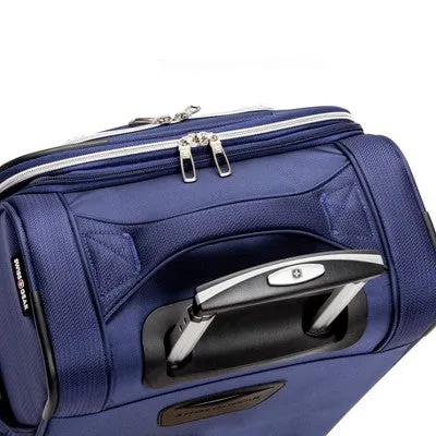 SWISSGEAR 20" Carry On Suitcase Softside 8-Wheel Spinner Luggage, Deep Navy Blue