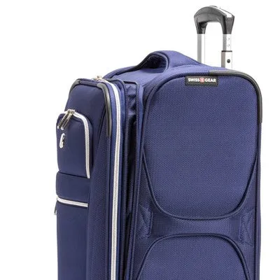 SWISSGEAR 20" Carry On Suitcase Softside 8-Wheel Spinner Luggage, Deep Navy Blue