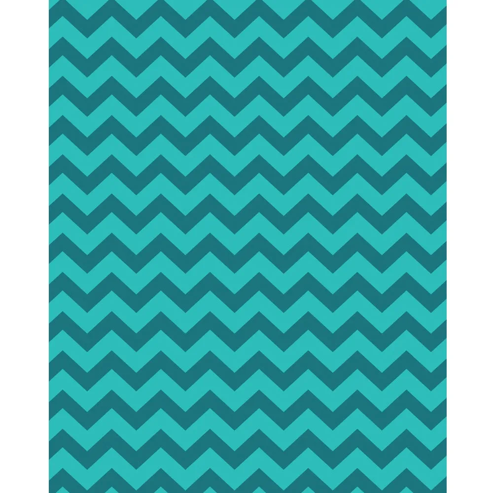 Teal Shades Chevron Printed Backdrop