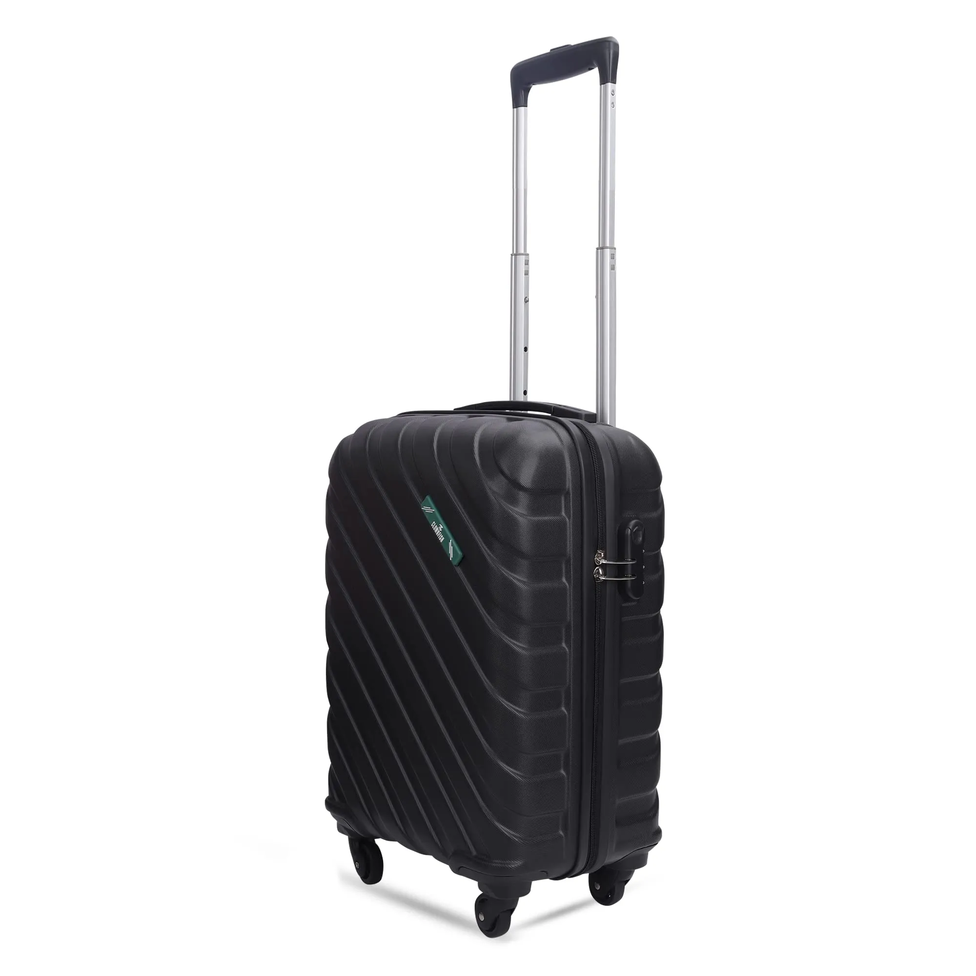 THE CLOWNFISH Abs Armstrong Combo Of 2 Luggage Abs Hard Case Suitcase Four Wheel 4 Spinner Wheels Trolley Bags- Black (Medium, Small), 65 CM & 54 CM