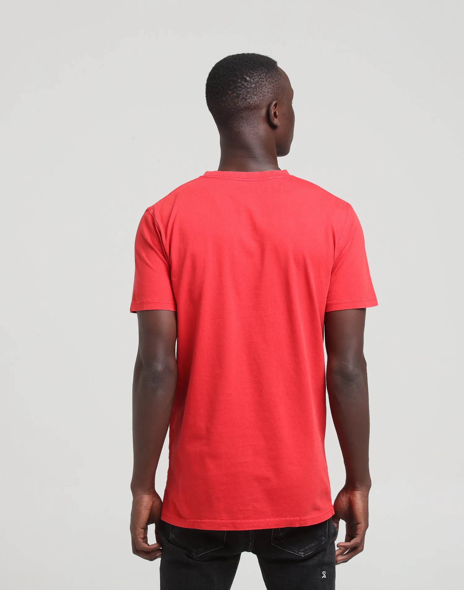 Well Made Standard Issue Tee Red Acid Wash