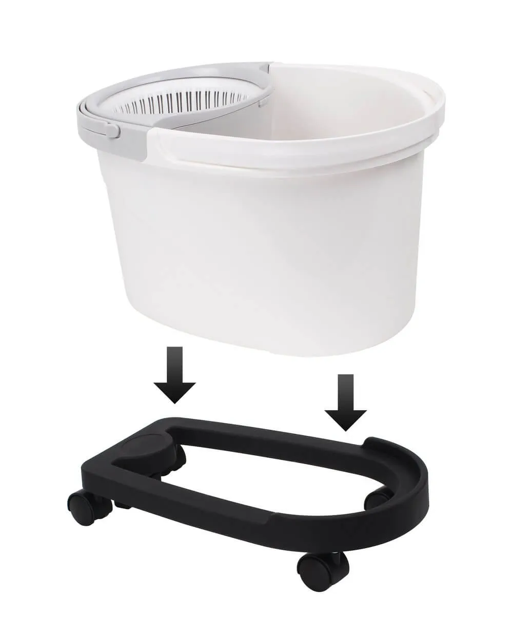 White Magic Spin Mop Trolley for Bucket