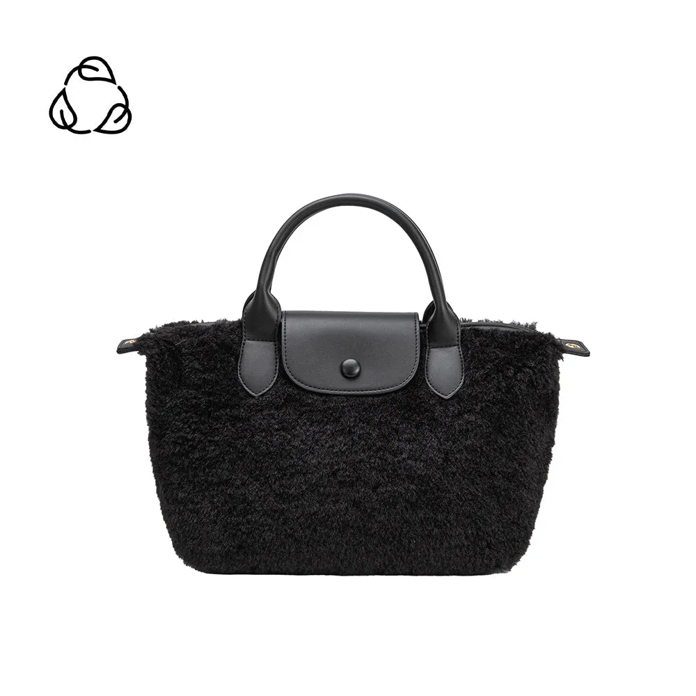 Winnie Black Sherpa Tote Bag - FINAL SALE