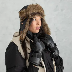 Women's Black Trapper Hat