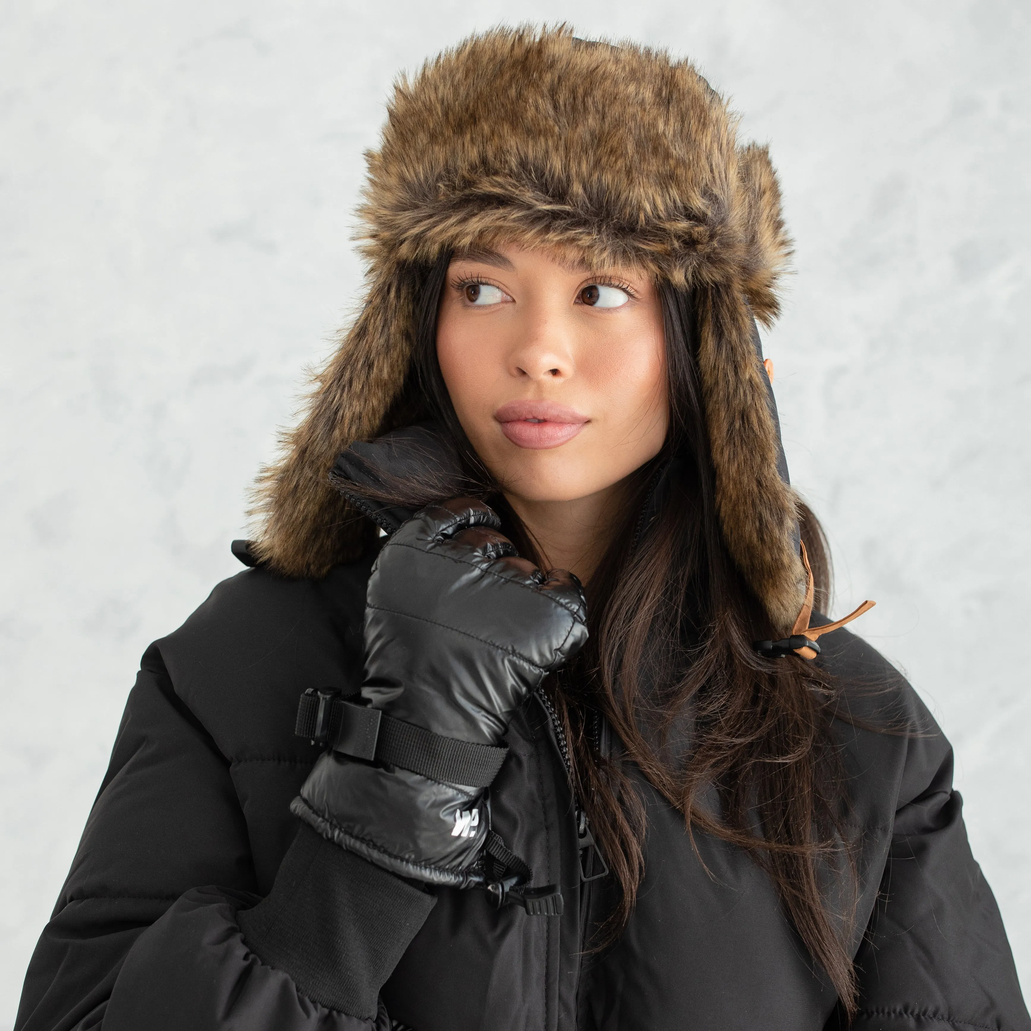 Women's Black Trapper Hat