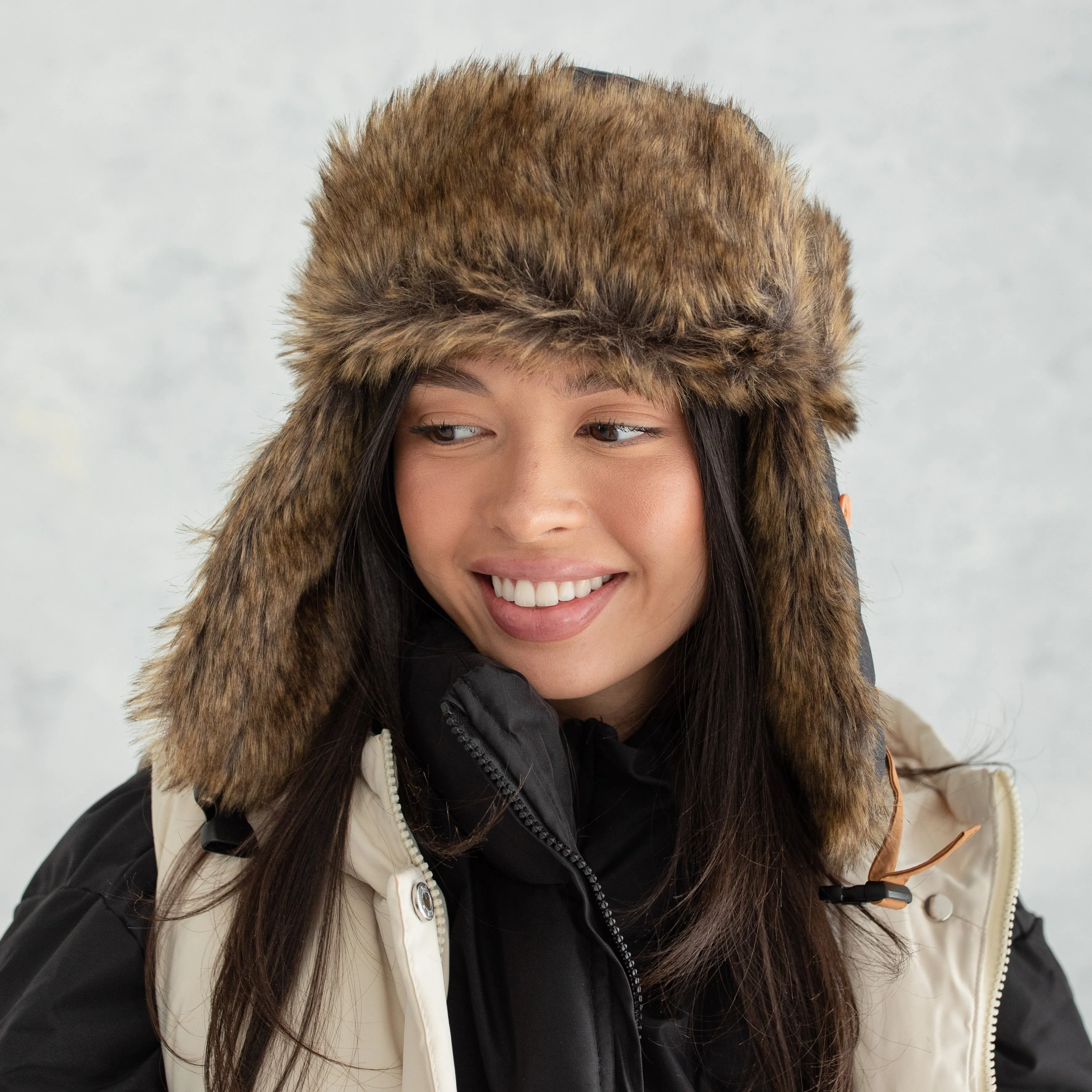 Women's Black Trapper Hat