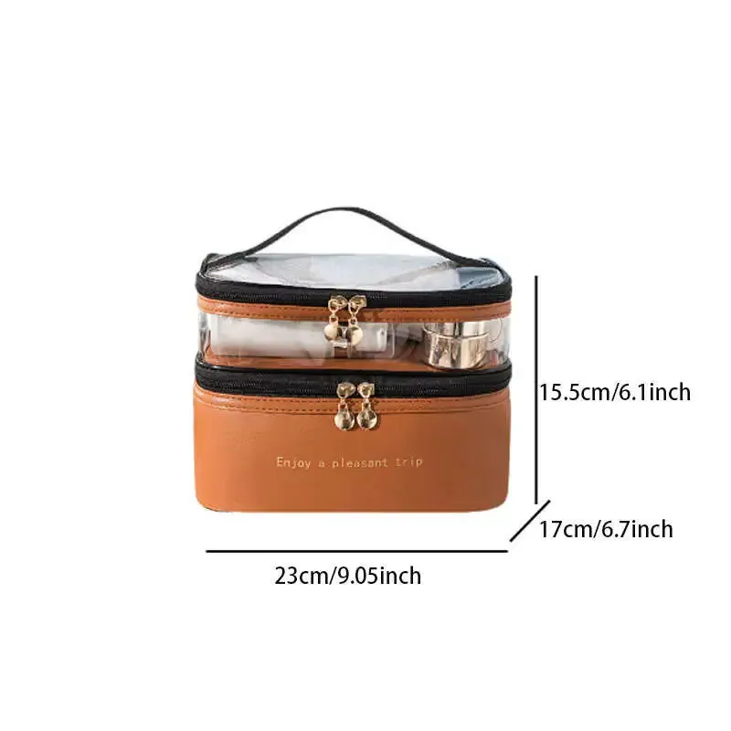 Women's Double Layer Makeup Bag