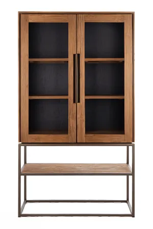 Wooden Cabinet with 2-Glass Doors | dBodhi Karma